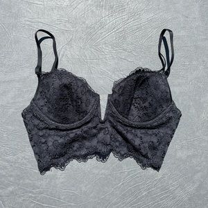 Black Lace Bustier Top